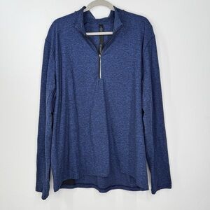 Lululemon Surge Warm 1/2 Zip Long Sleeve Shirt Heathered Blue Men’s Size XXL